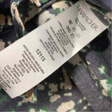 Mariacher Size L-M Women's Navy-Multicolor Pattern Button Up Shirt
