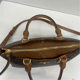 Michael Kors Brown Leather Signature Satchel Handbag