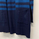 Michael Michael Kors Size S Women's Blue Stripe Maxi Cardigan Sweater