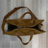 Mark & Graham Caramel Suede Solid Tote Handbag