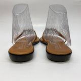 Italian Shoe Makers Size 9 Women's Brown-Green Braided Flats Camel Toe Sandals