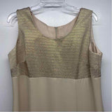 Karen Miller Size 14-L Women's Champagne Shimmer Maxi Dress w Long Sleeve Jacket