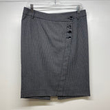 Vodka & Lemon Size 10-40 Women's Gray Houndstooth Faux Wrap Skirt