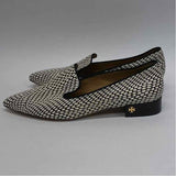 Tory Burch Size 8.5 Women's Black-White Pattern Slip On Flats