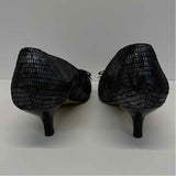 Donald J Pliner Size 7.5 Women's Silver-Black Pattern Kitten Heel Shoes