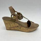 Ellen Tracy Size 8 Women's Brown Solid Wedge Sandals