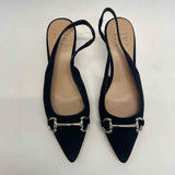 INC Size 7 Women's Black Solid Slingback Heels
