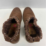 Comfortiva Size 7 Women's Brown Patchwork Ankle Booties