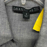 Lafayette 148 Size 8-M Women's Gray Tweed Button Up Shirt