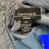 R&M Richards Size 10-M Women's Teal Beaded Shift Dress