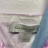 Garnet Hill Size 8-M Women's Purple-Blue Floral Fit And Flare Dress