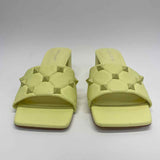 Marc Fisher Size 9 Women's Lime Studs Slip On Sandals