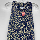 Tommy Bahama Size L Women's Navy-Tan Pattern A Line Dress