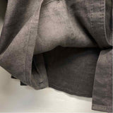 Blue Saks Fifth Ave Size Xl Women's Dark Gray Tweed Button Up Blouse