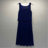 Alex Evenings Size 18-2x Women's Blue Shimmer 2 Piece Dress