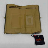 Hobo Tan Leather Cutout Clam Shell Clutch