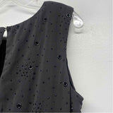 SL Fashions Size 12-M Women's Black-Silver Beaded Shift Dress