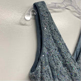 R&M Richards Size 10-M Women's Teal Beaded Shift Dress