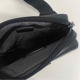 Tumi Solid Black Faux Leather Crossbody Men's Bag