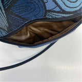 Maruca Blue Fabric Pattern Crossbody Handbag
