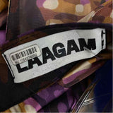 LAAGAM Size M Women's Purple- Multi Pattern Maxi-Short Sleeve Dress