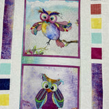 Handmade Wall Hanging White-Multicolor Cotton Quilt Owl Pattern