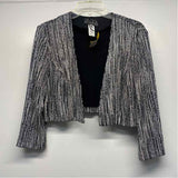 Alex Evenings Size 12-L Women's Black-Silver Shimmer 2 Piece Dress