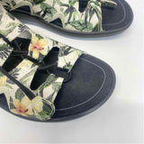 Ecco Soft 5 Size 39-8.5 Women's Cream-Multi Floral Strappy Sandals