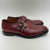 Allen Edmonds Warwick Shoe Size 8 EEE Brown Leather Solid Buckle Men's Shoes