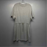 Varley Size L Women's Offwhite Tweed T-Shirt Dress