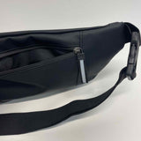 Gaston Luga Black Solid Polyurethane Fanny Pack