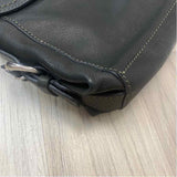 Fossil Black Leather Solid Crossbody Handbag