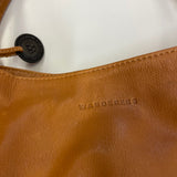 Wanderers Caramel Leather Solid Satchel Handbag