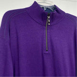 Tommy Bahama Size L Purple Knit Cotton Tweed Men's Men's Sweater