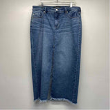 Liverpool Size 16 Women's Light Blue Washed Pencil-Maxi Skirt