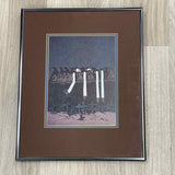 Silver Metal Hanging Framed Native American Art El Camposanto by Amado Pena Jr.