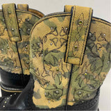 Ariat Size 7 Women's Black-Tan Beaded Western Boots