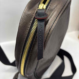 Jack Gomme Brown Fabric Solid Crossbody Handbag