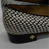 Tory Burch Size 8.5 Women's Black-White Pattern Slip On Flats