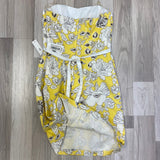 Teeze Me Size XS-5 Women's Yellow-Multicolor Floral Strapless Dress