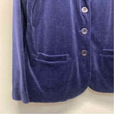 Lesley Evers Women's Size Xl Navy Solid Blazer Jacket