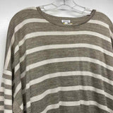Mersea Size One size Women's Brown-White Stripe Pullover Sweater