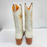 Frye Size 6.5 Women's White Embroidered Western Boots