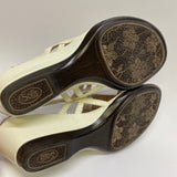 Sofft Size 8 Women's White Solid Wedge Sandals
