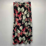 Chico's Size 1- (8-10) Women's Black-Multi Floral Asymmetrical Skirt