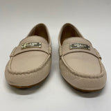 Coach Size 10 Women's Cream Pebbled Slip On Shoes