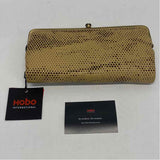 Hobo Tan Leather Cutout Clam Shell Clutch