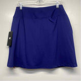 IBKUL Size M Women's Navy Solid Pull On Skort