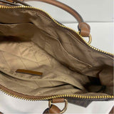 Michael Kors Brown Leather Signature Satchel Handbag