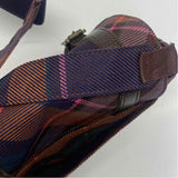 Herschel Supply Co. Purple-Multicolor Fabric Plaid Crossbody Handbag